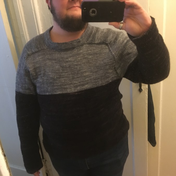 Two years and twenty-one days is a ridiculous amount of time to spend on an entirely stockinette stitch sweater.