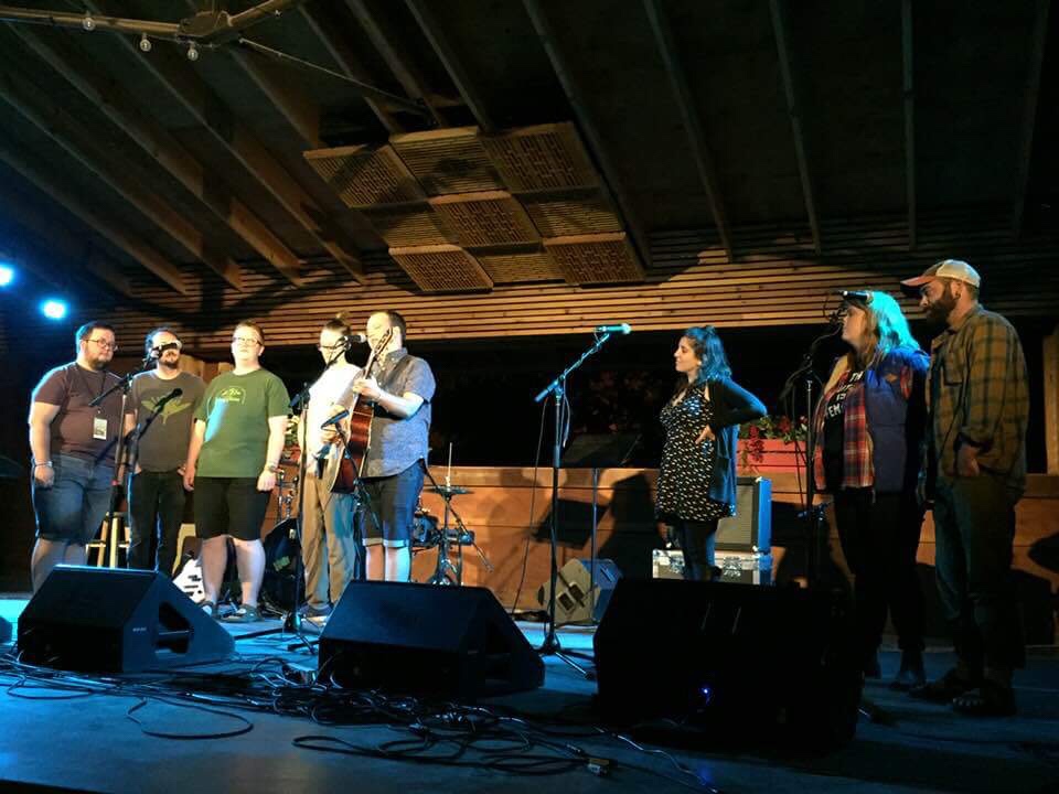 Singing with friends